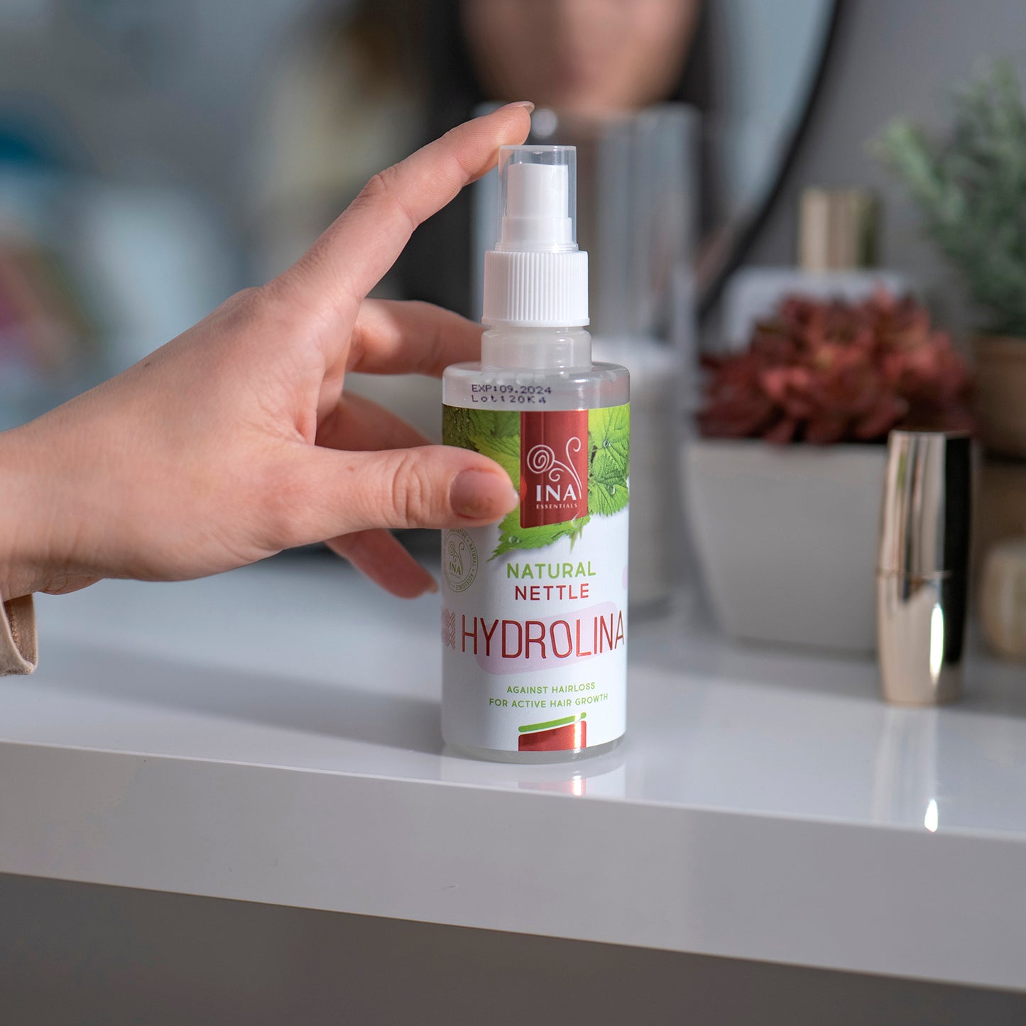 + Gift Wild Nettle Water - Hydrolina - Hair spray for Hair loss and Oily hair