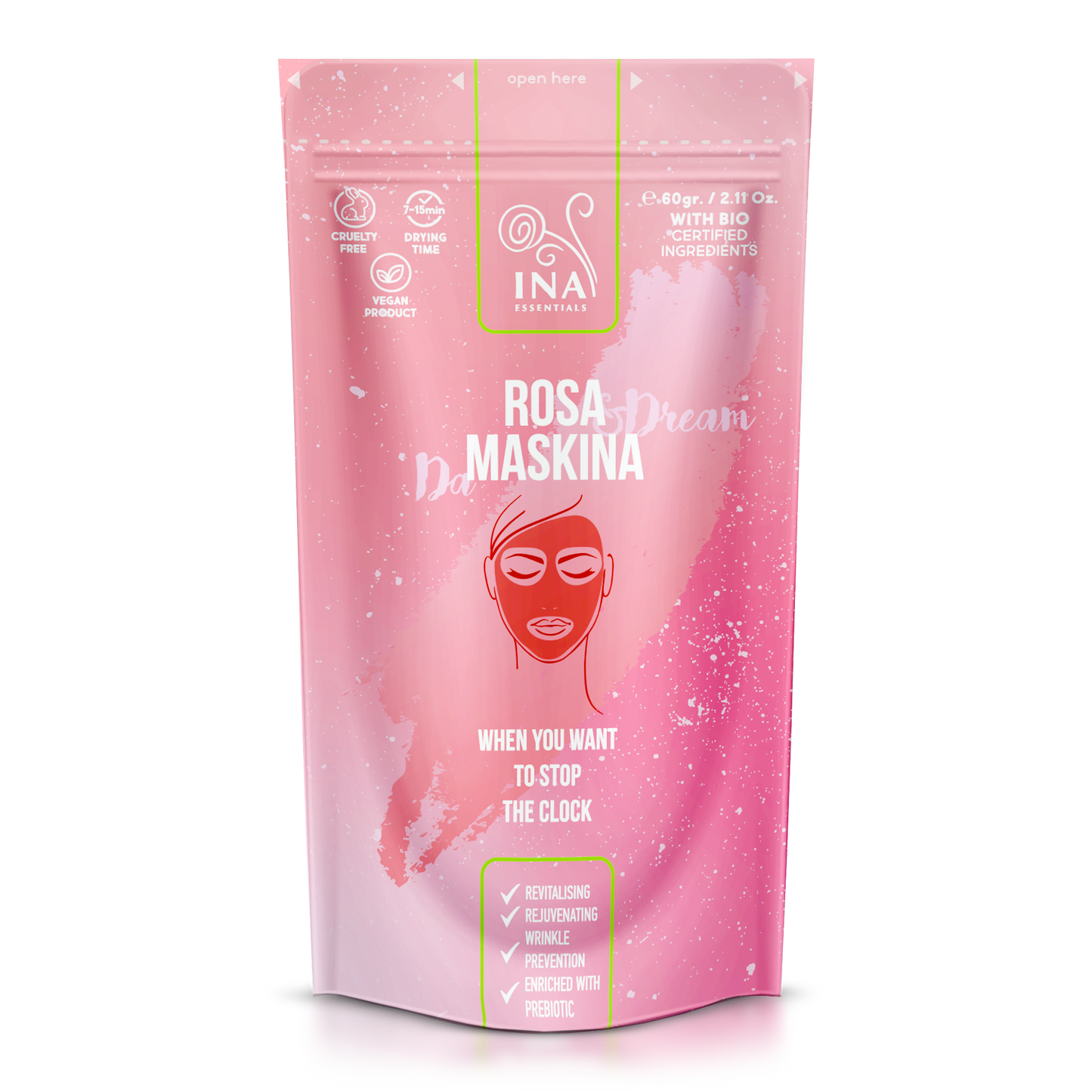 + Gift Face Mask - Rose Maskina - intensive care for Mature and Dry skin