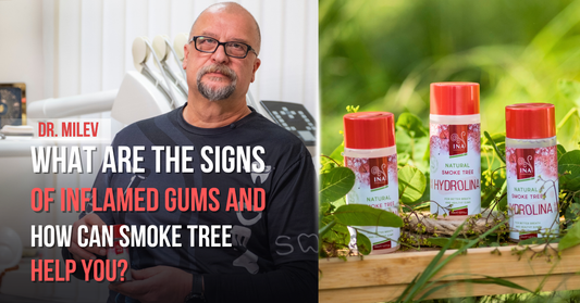 Dr. Milev: What are the Signs of Inflamed gums and How can Smoke Tree mouthwash - Hydrolina help you?