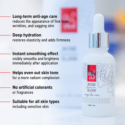 Intensive Anti-Age Face Serum with Organic Rose Oil – Rose Elixir