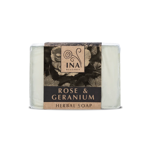 Natural Herbal Soap with Rose Damascena Oil and Geranium - nourishing action