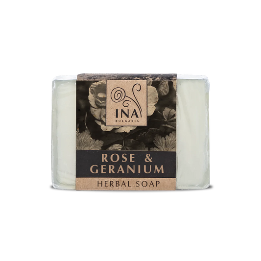 Natural Herbal Soap with Rose Damascena Oil and Geranium - nourishing action