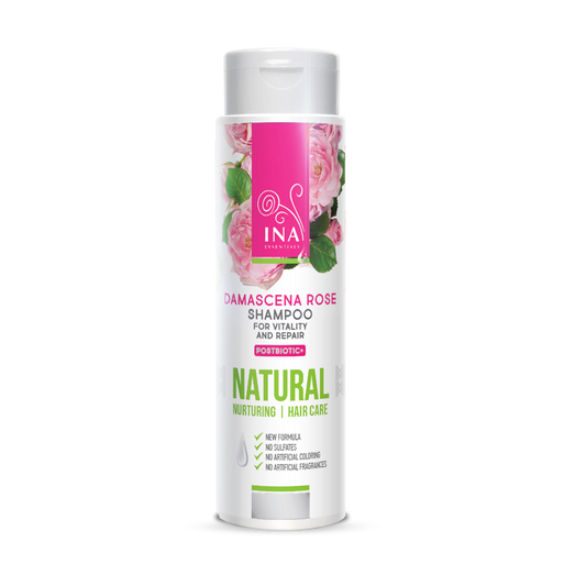 Natural Rose Shampoo for Dry and Damaged Hair (250 ml) - with Organic Rose Oil
