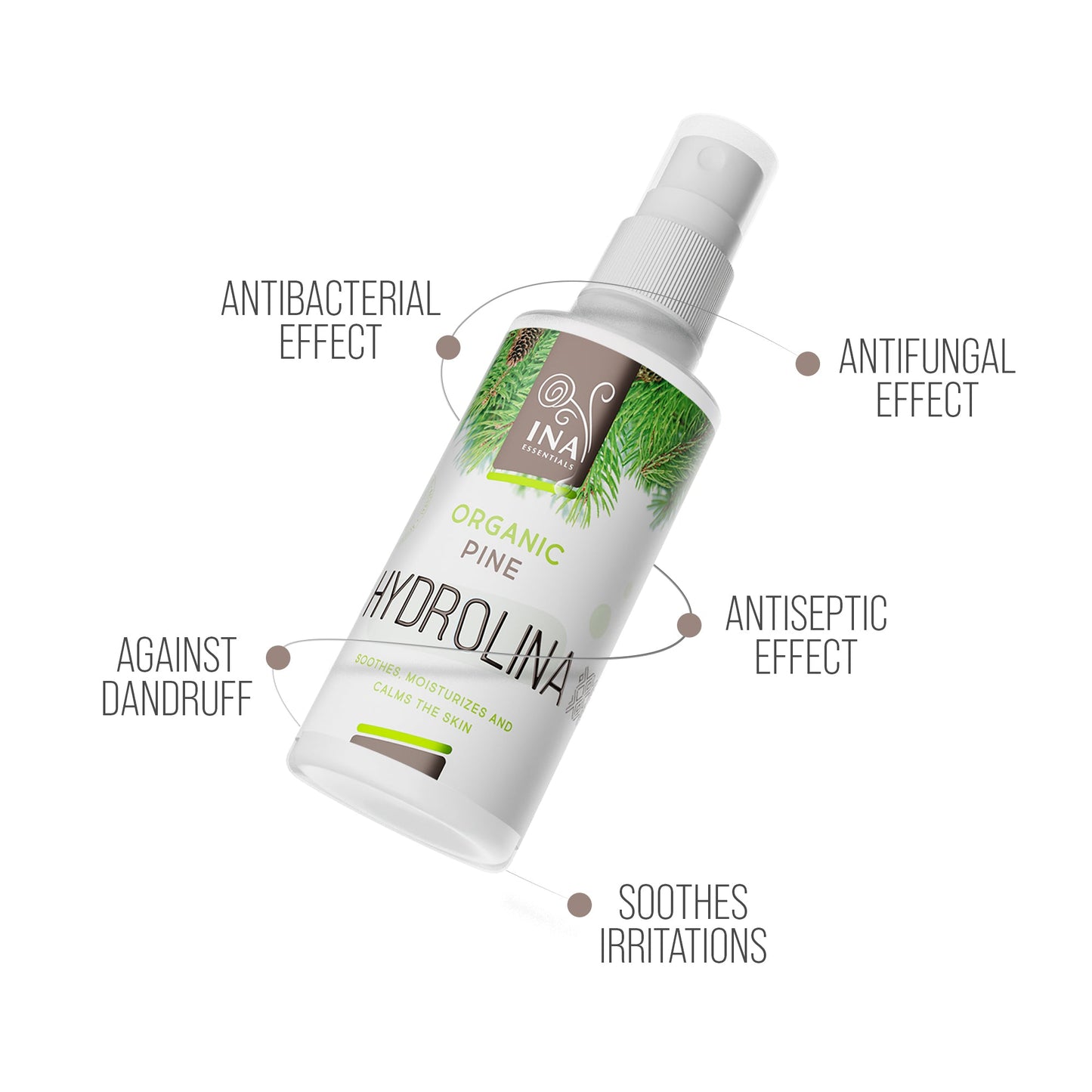 + Gift Organic White Pine Water - Hydrolina - Spray for skin Fungus and smelly feet