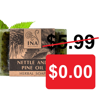 + Gift Natural Herbal Soap with Nettle and Pine Oil - anti-inflammatory action