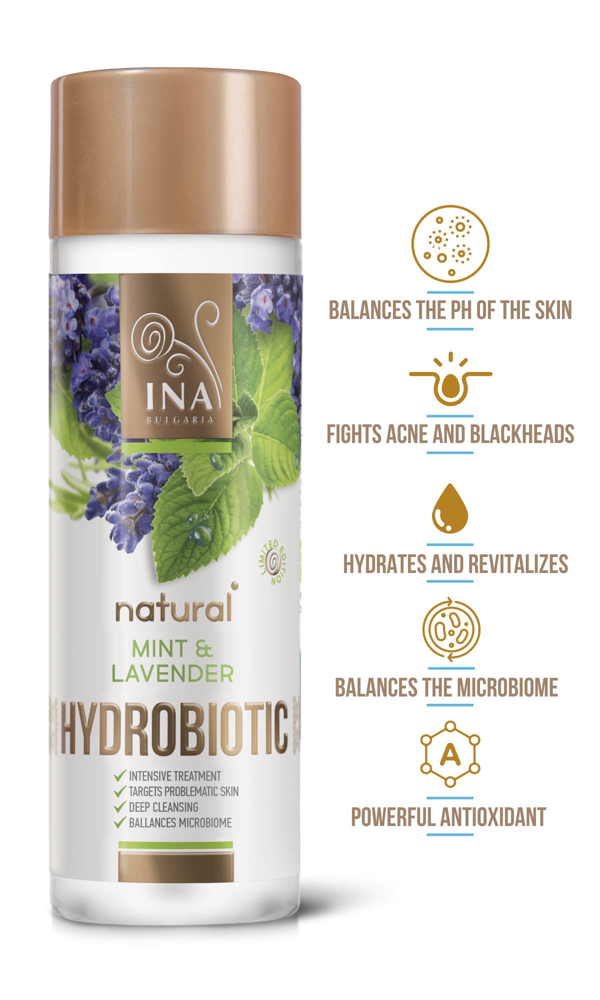 Hydrobiotic – Lavender & Mint - intensive care against ACNE