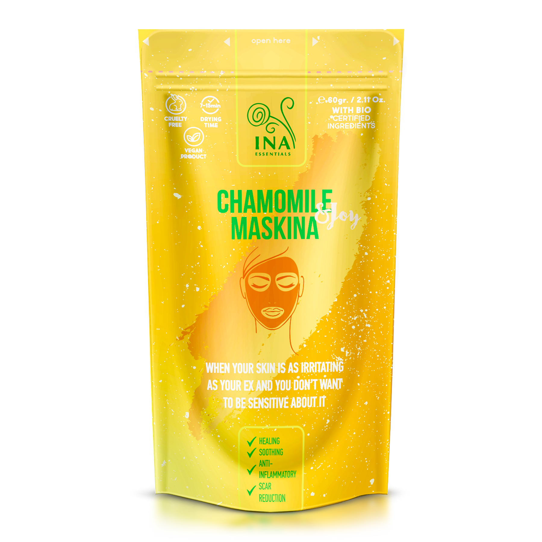 Face Mask - Chamomile Maskina - intensive soothing care for Sensitive skin