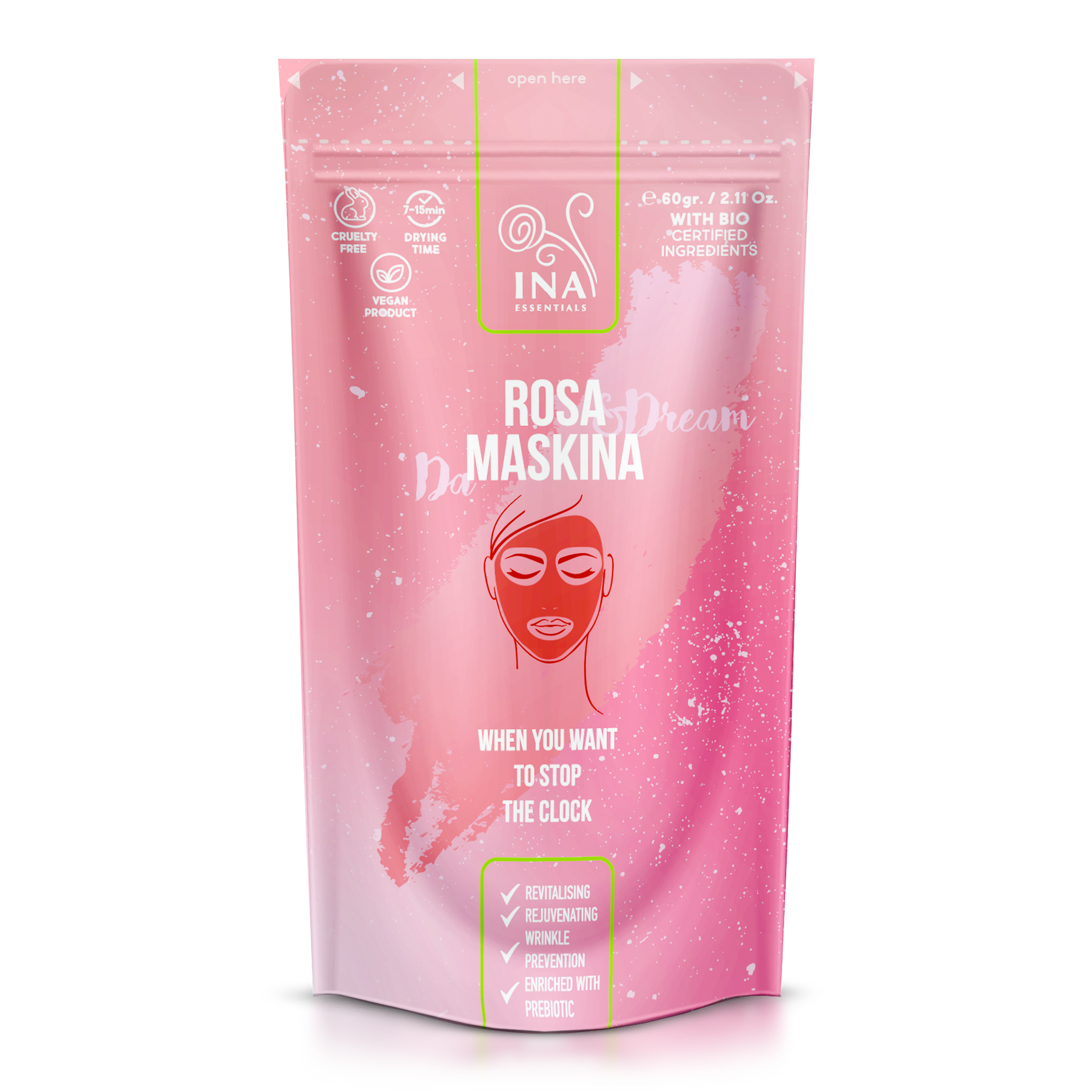 Face Mask - Rose Maskina - intensive care for Mature and Dry skin