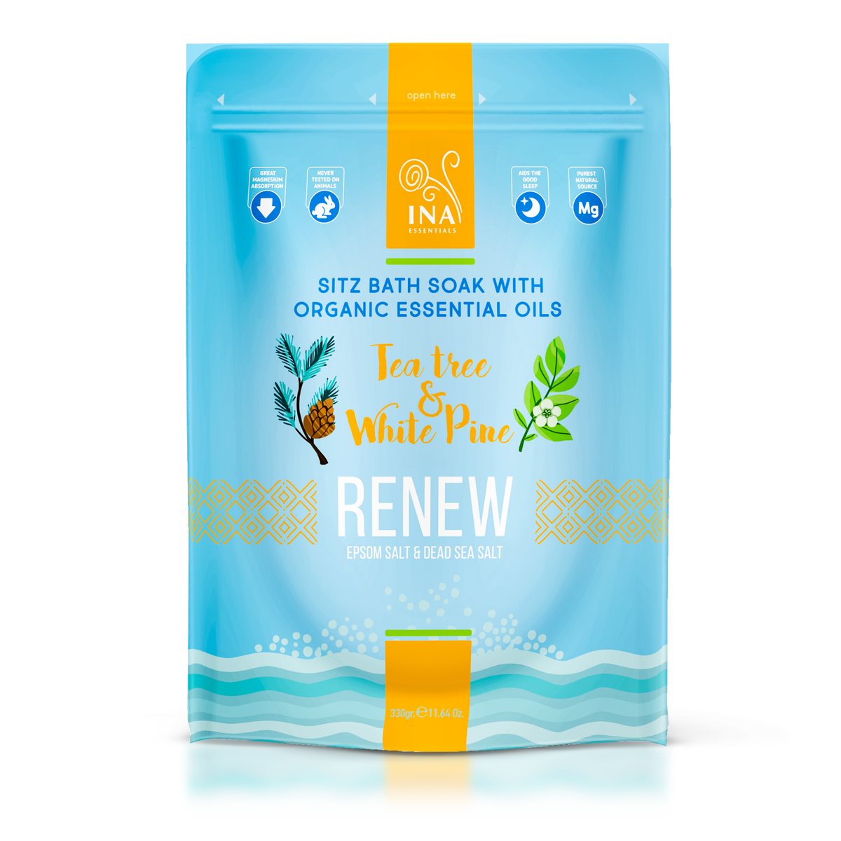 Renew - Bathing salt with Tea tree and White pine for Tired legs and Nail fungus
